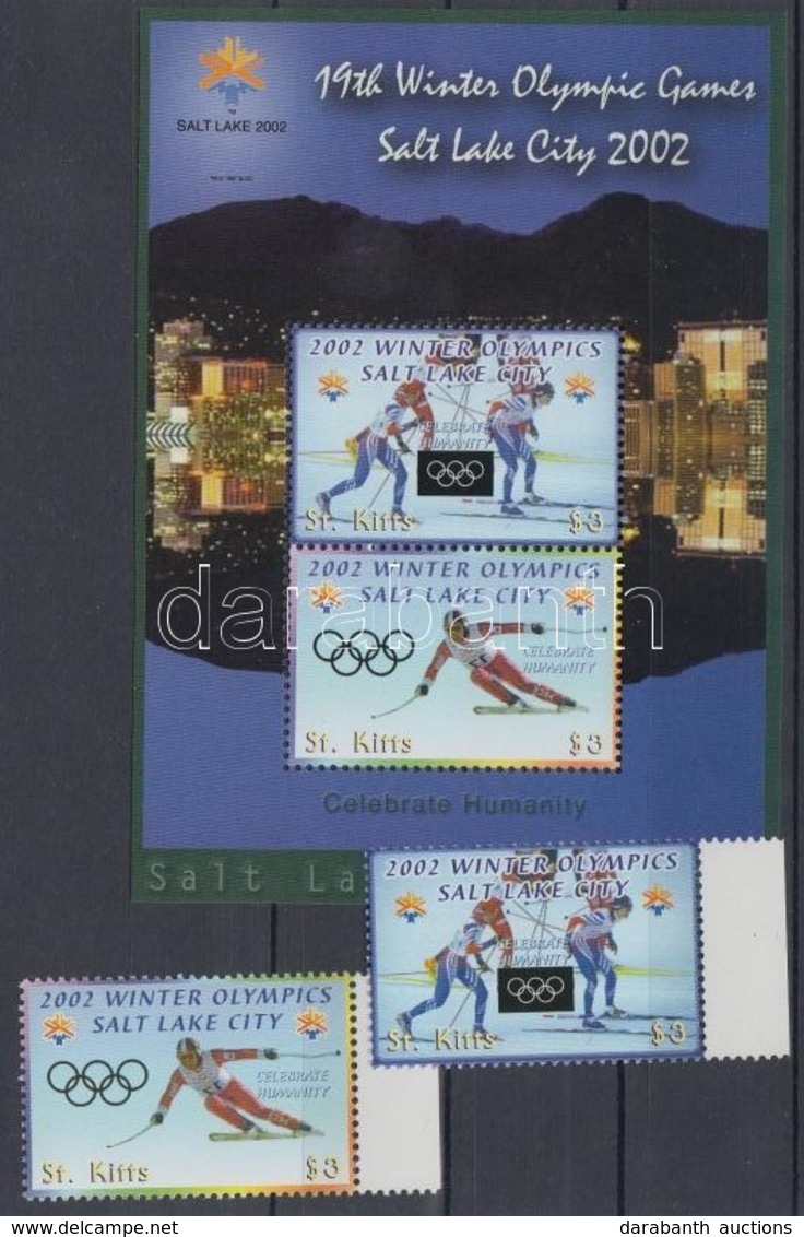 ** 2002 Téli Olimpia Salt Lake City ívszéli Mi 670-671 + Blokk Mi 42 - Autres & Non Classés