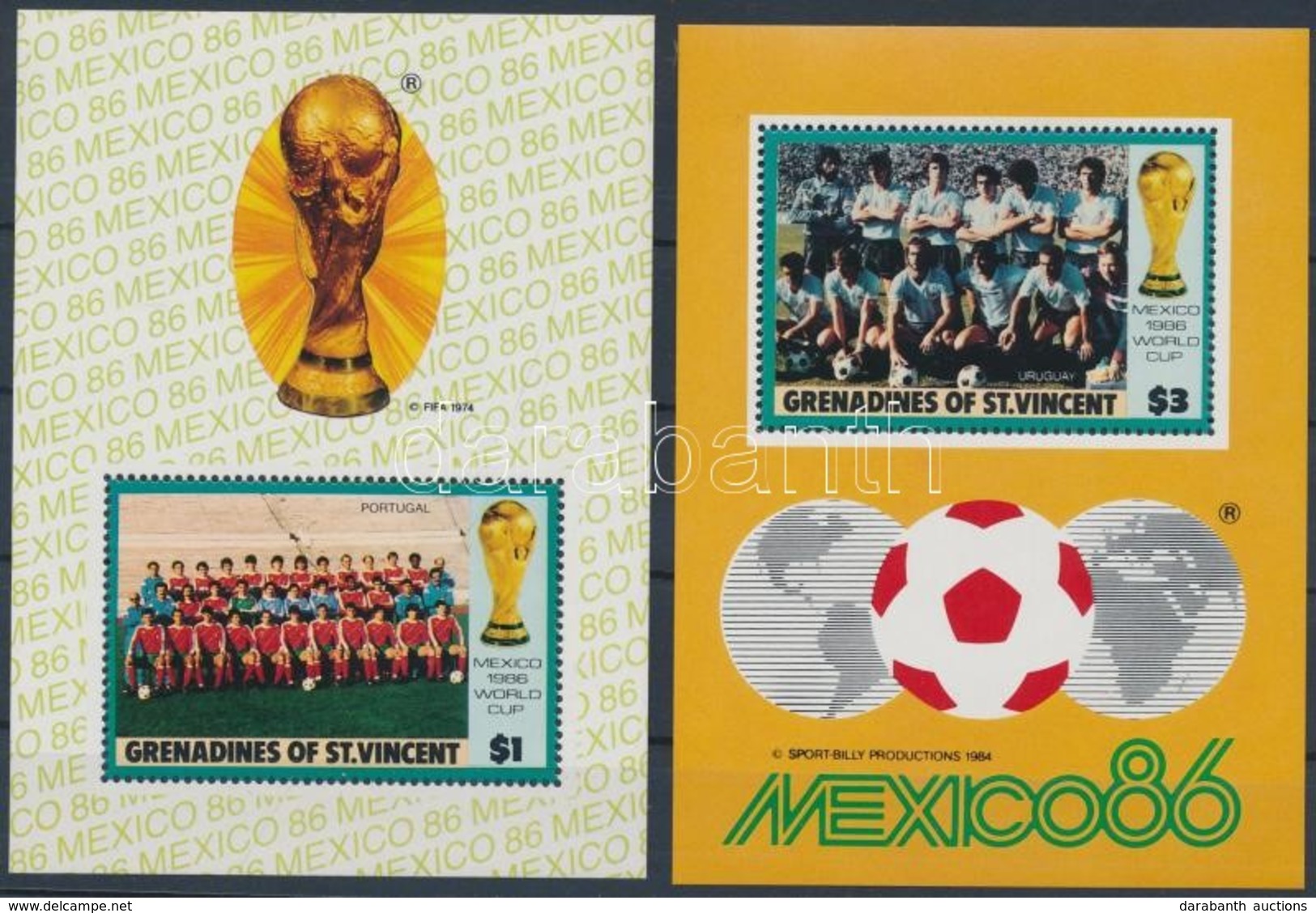 ** 1986 Mexikói Labdarúgó Világbajnokság Sor Mi 483-490 + Blokkpár Mi 16-17 - Autres & Non Classés