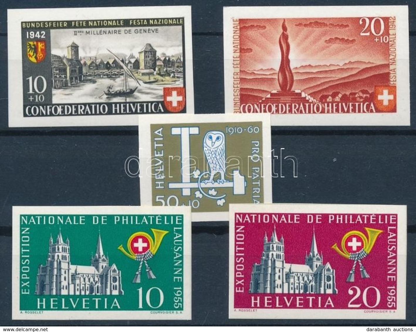 ** 1942-1960 Mi 410-411 + Mi 611-612 + Mi 719 (Mi EUR 150,-) - Autres & Non Classés