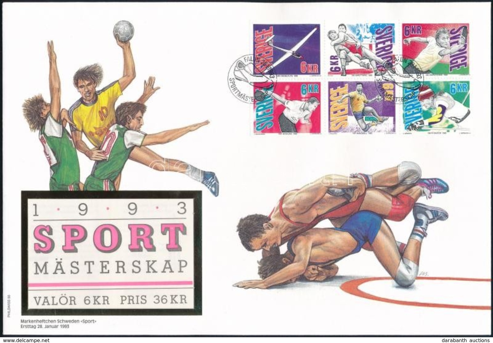 1993 Sport Bélyegfüzetlap Mi 1761-1766 FDC-n - Autres & Non Classés