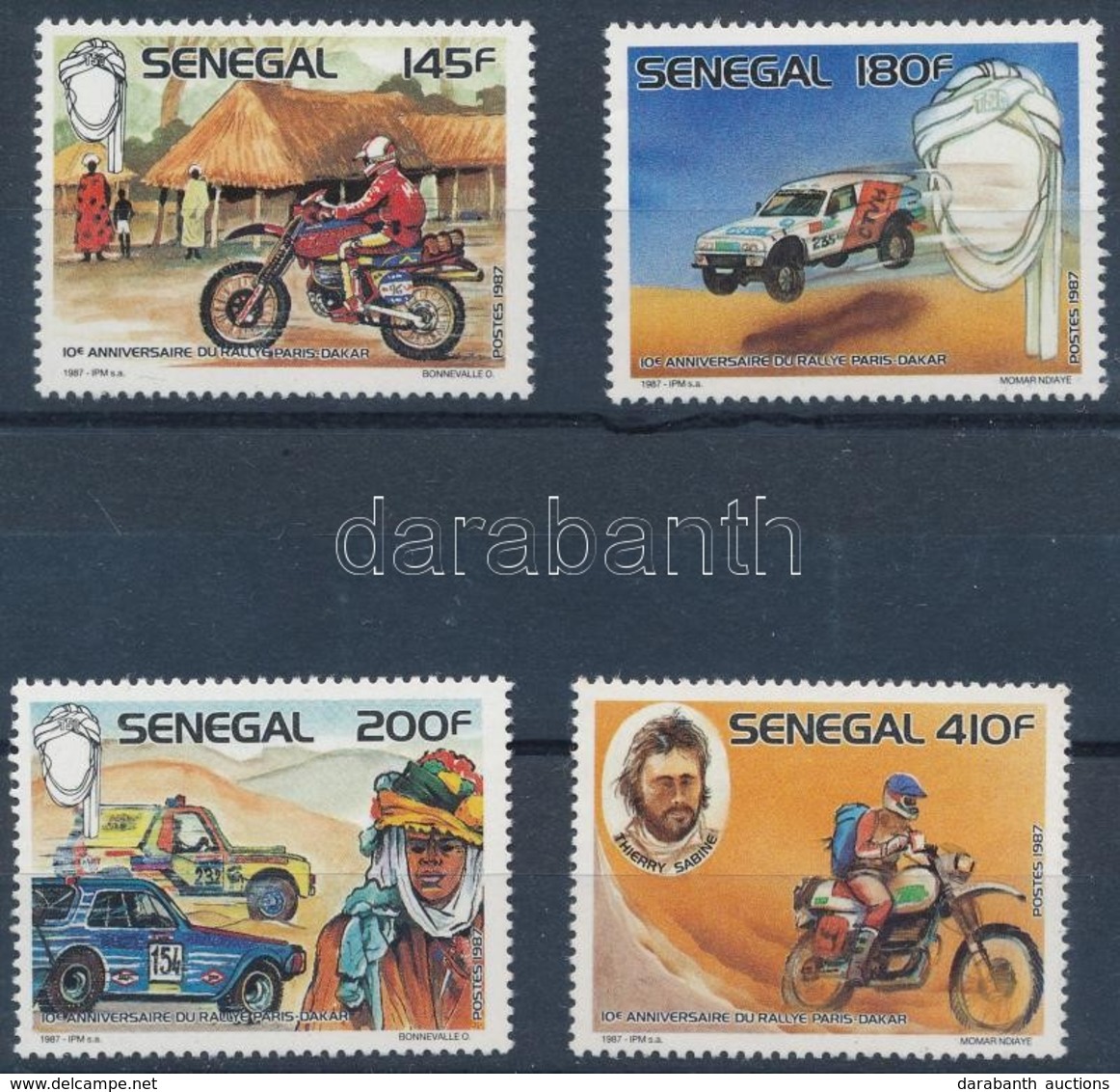 ** 1988 10 éves A Párizs - Dakar Rally 4 érték - Autres & Non Classés