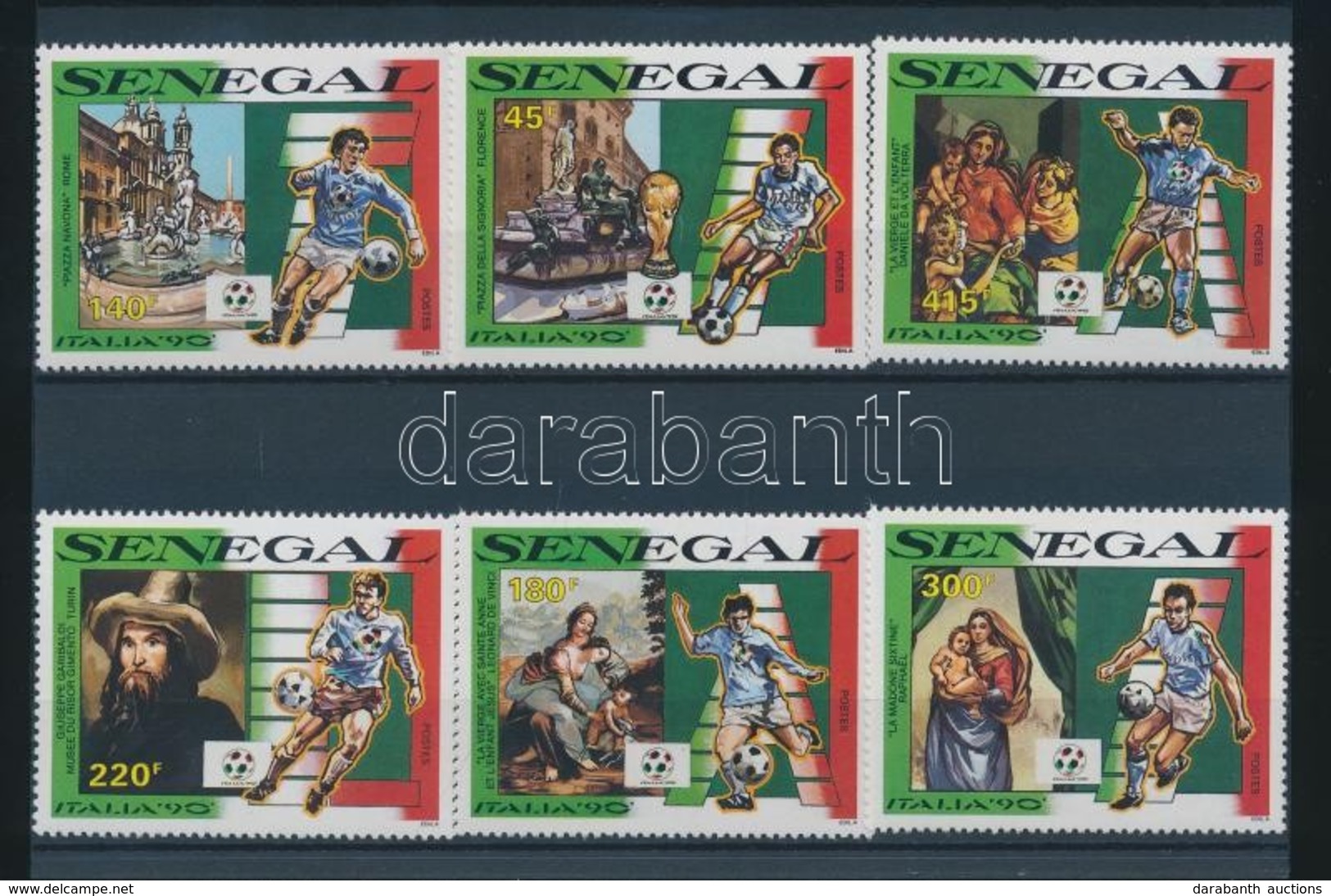 ** 1990 Labdarúgó VB, Olaszország Sor Mi 1076A-1081A - Altri & Non Classificati