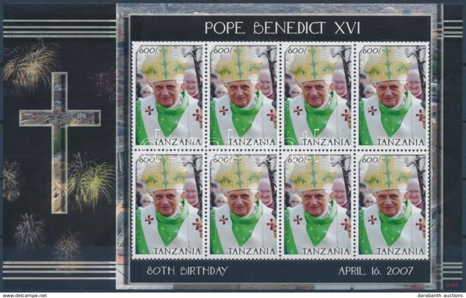 ** 2007 XVI. Benedek Pápa Kisív,
Pope Benedict XVI Minisheet
Mi 4524 - Autres & Non Classés