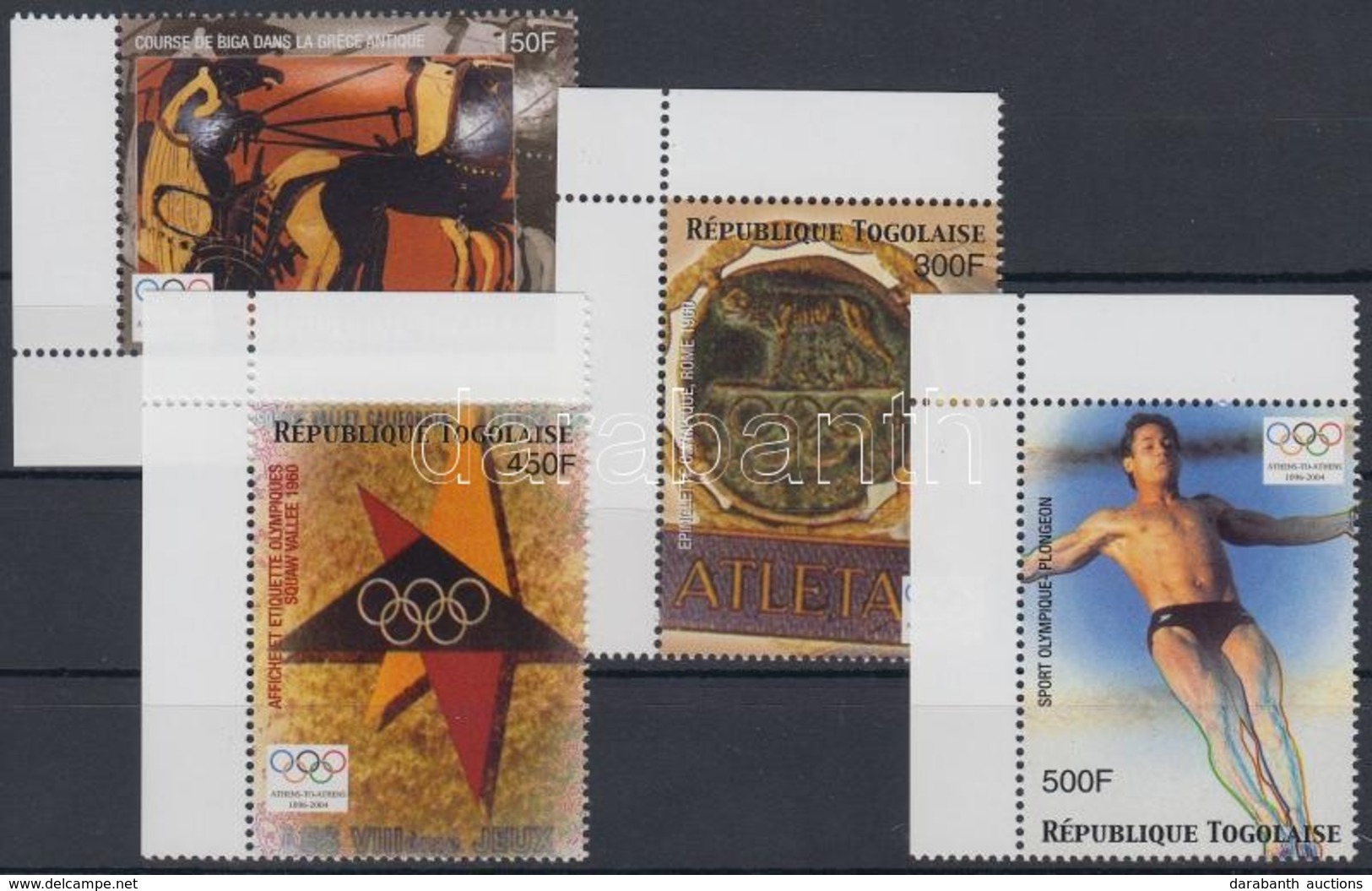 ** 2004 Olimpia Athén ívsarki Sor Mi 3249-3252 - Autres & Non Classés