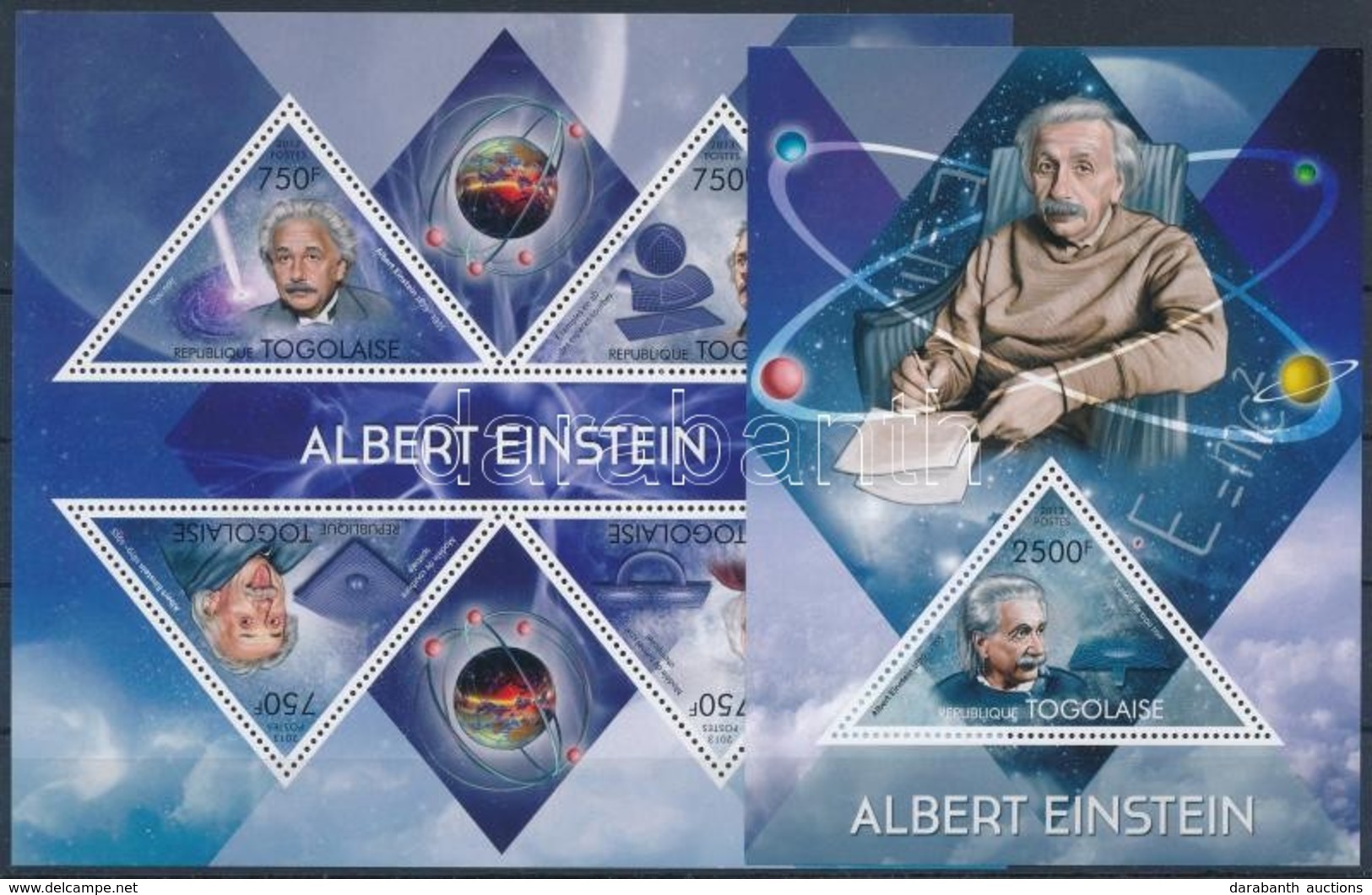 ** 2013 Albert Einstein Kisív Mi 5061-5064 + Blokk Mi 831 - Autres & Non Classés