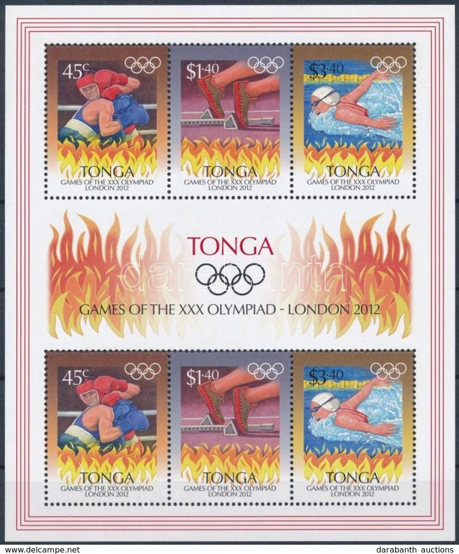 ** 2012 Olimpiai Játékok London 2 Sort Tartalmazó Kisív Mi 1789-1791 - Altri & Non Classificati