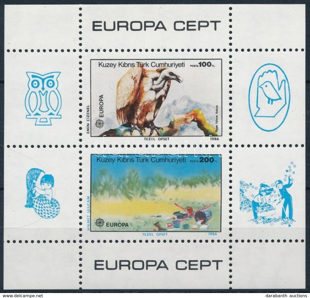 ** 1986 Europa CEPT Blokk,
Europa CEPT
Mi 5 - Otros & Sin Clasificación