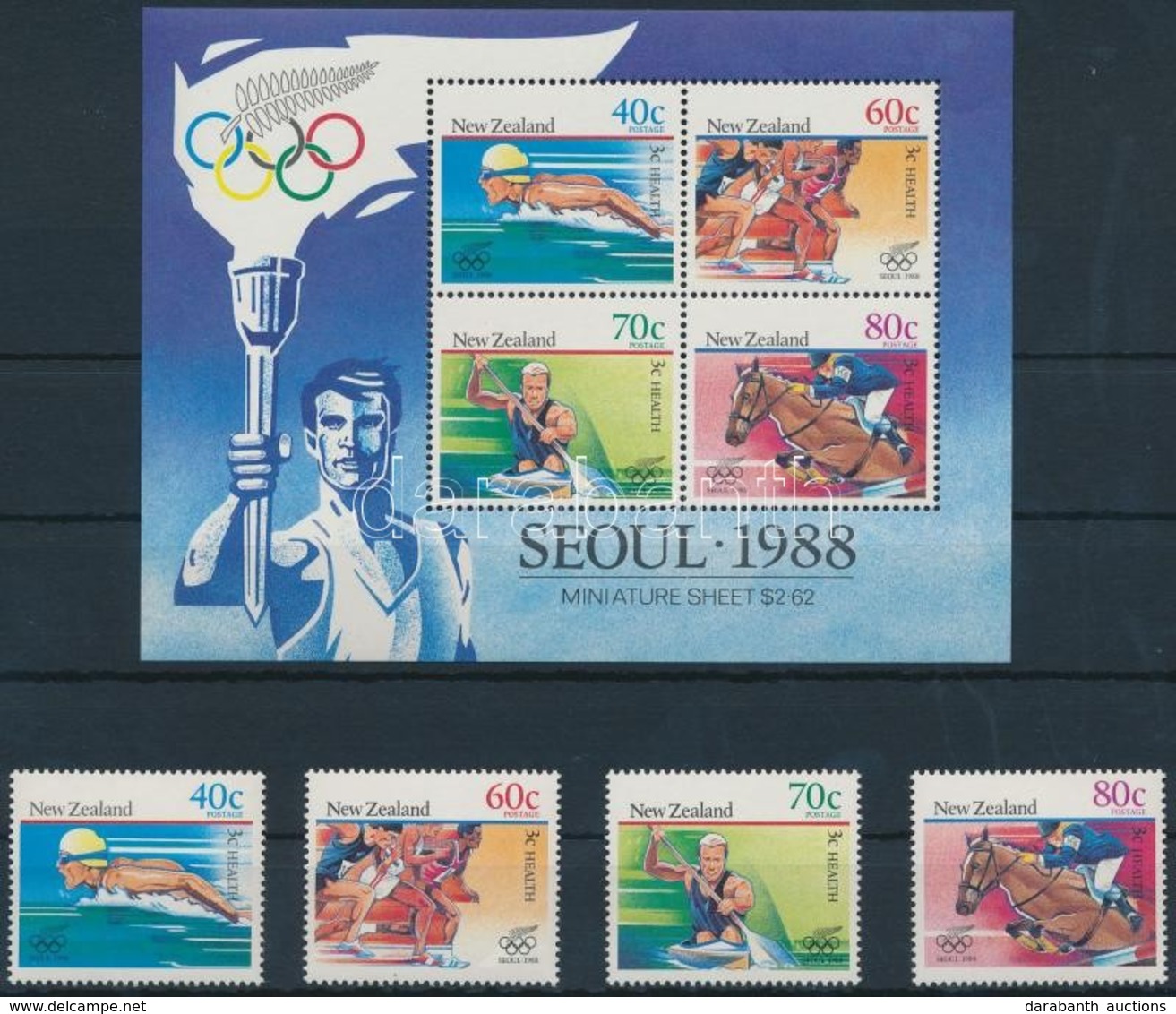 ** 1988 Nyári Olimpia, Szöul Sor Mi 1033-1036 + Blokk 16 - Autres & Non Classés