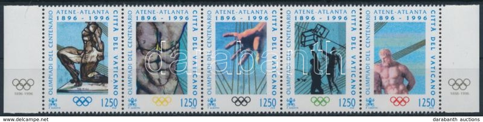 ** 1996 Olimpiai Játékok Sor ívszéli ötöscsíkban Mi 1174-1178 - Autres & Non Classés