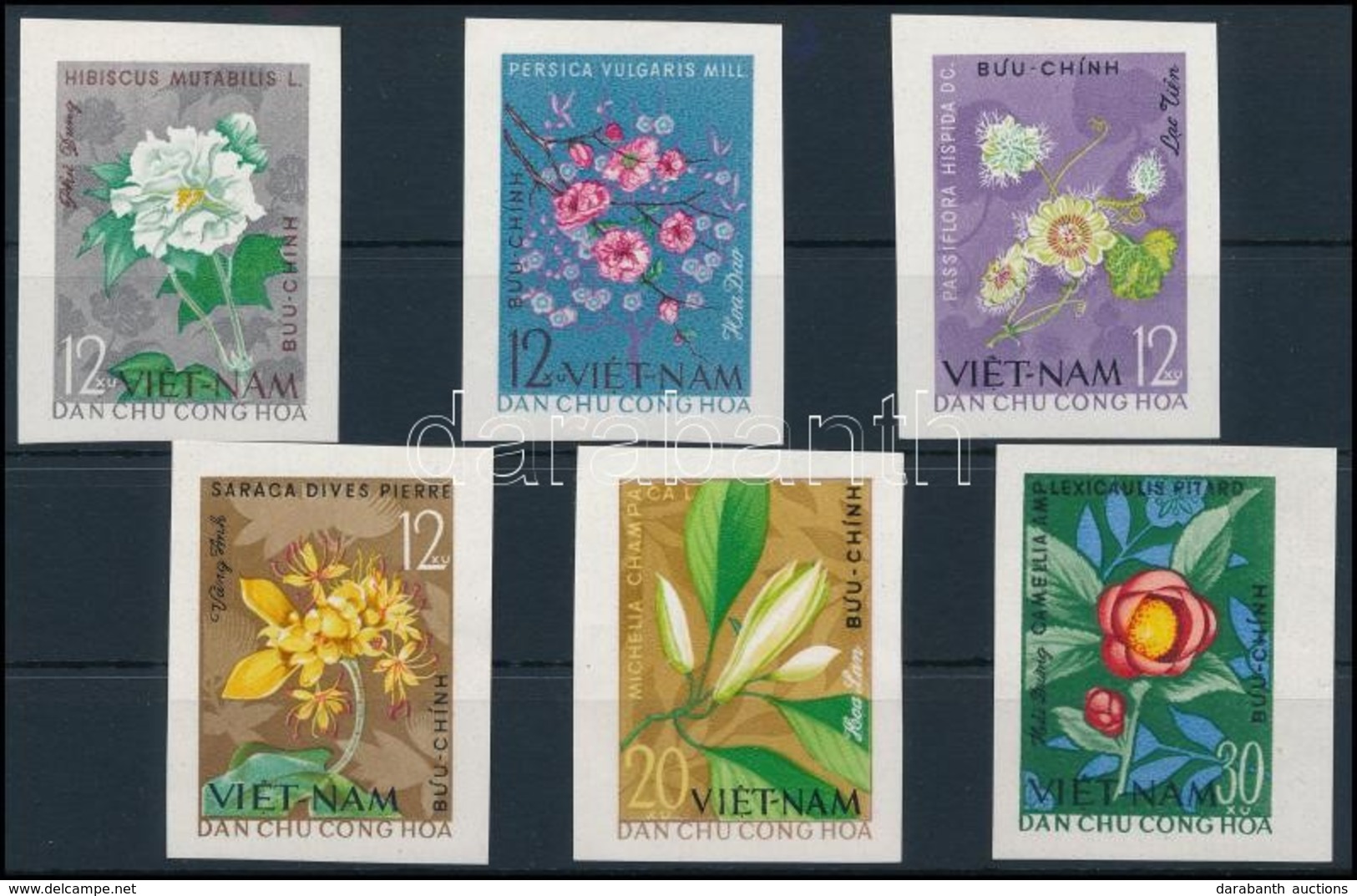 ** 1964 Virágok Vágott Sor,
Flowers Imperforated Set
Mi 301-306 U - Autres & Non Classés