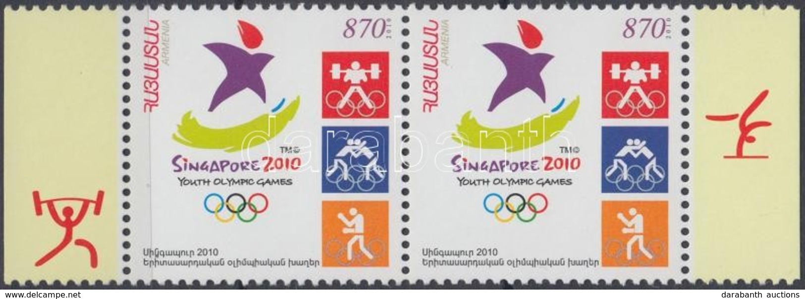 ** 2010 Ifjúsági Nyári Olimpia, Szingapúr ívszéli Pár Mi 717 - Autres & Non Classés