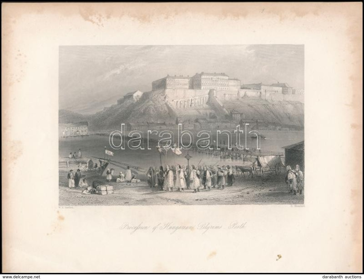 Cca 1845 William Henry Bartlett (1809-1854)-Edward Brandard (1819-1898): Procession Of Hungarian Pilgrims Pesth, In: Bea - Estampes & Gravures