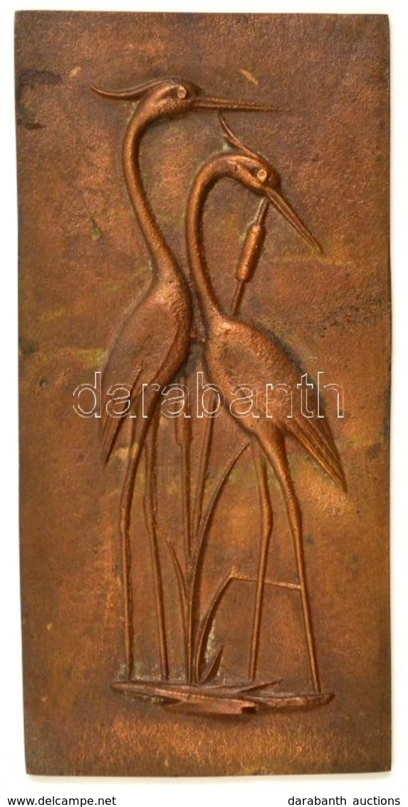 Daru Pár Bronz Falikép, 23×11 Cm - Autres & Non Classés