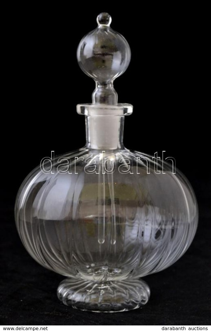 Parfümös üveg, Formába öntött, Hibátlan, M: 18 Cm - Glas & Kristal