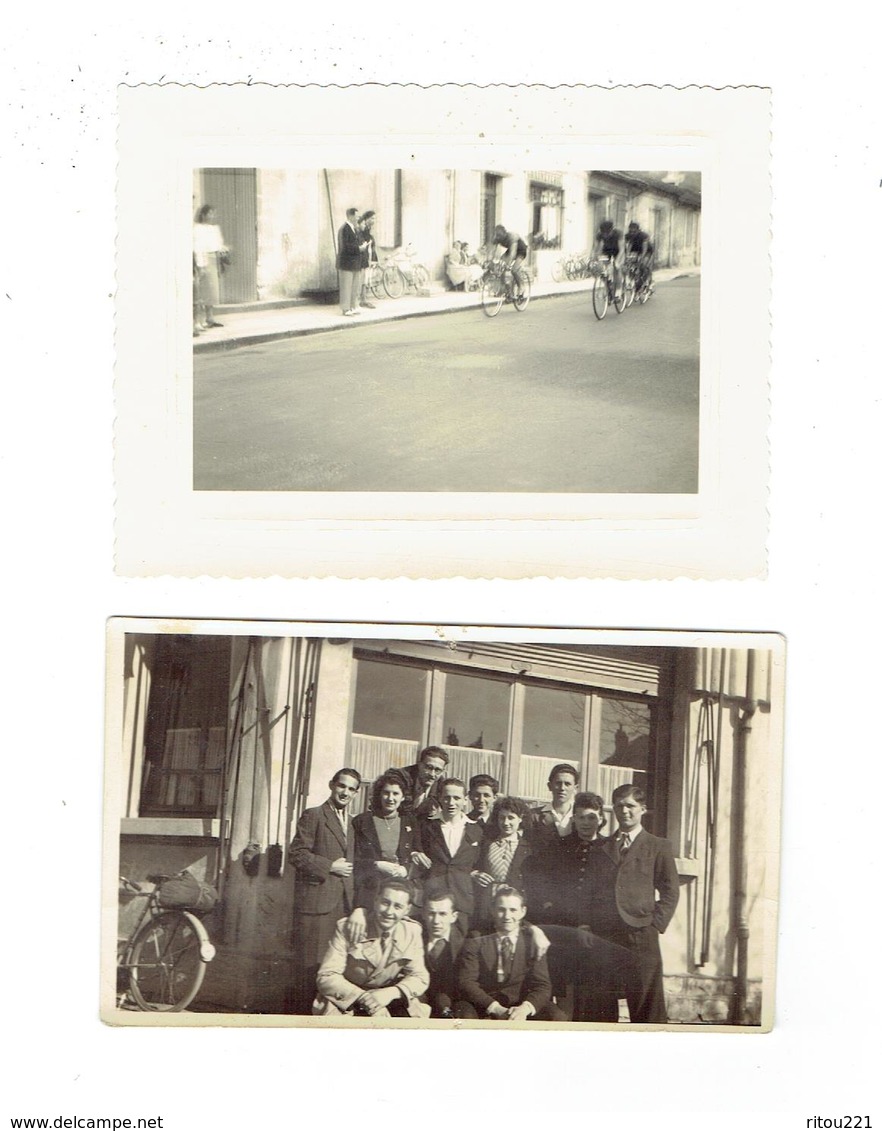 Photographie - Lot 2 - Thème Cyclisme Bicyclette Vélo - Course - GRAINETERIE  - Groupe Personnes 1943 Avril - Ciclismo