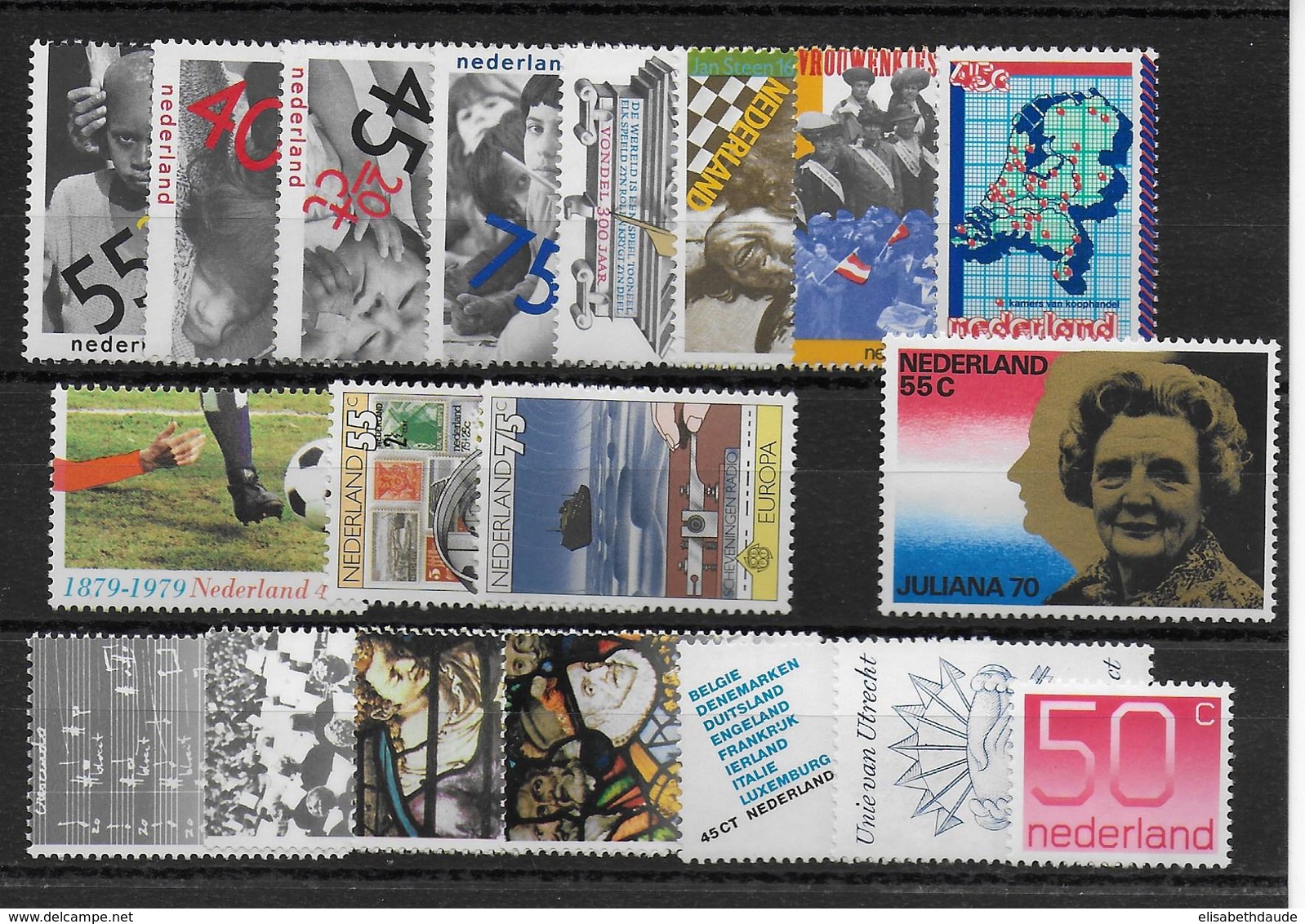 NEDERLAND - ANNEE COMPLETE 1979 ** MNH - COTE YVERT = 15.3 EUR. - 18 VALEURS - Años Completos