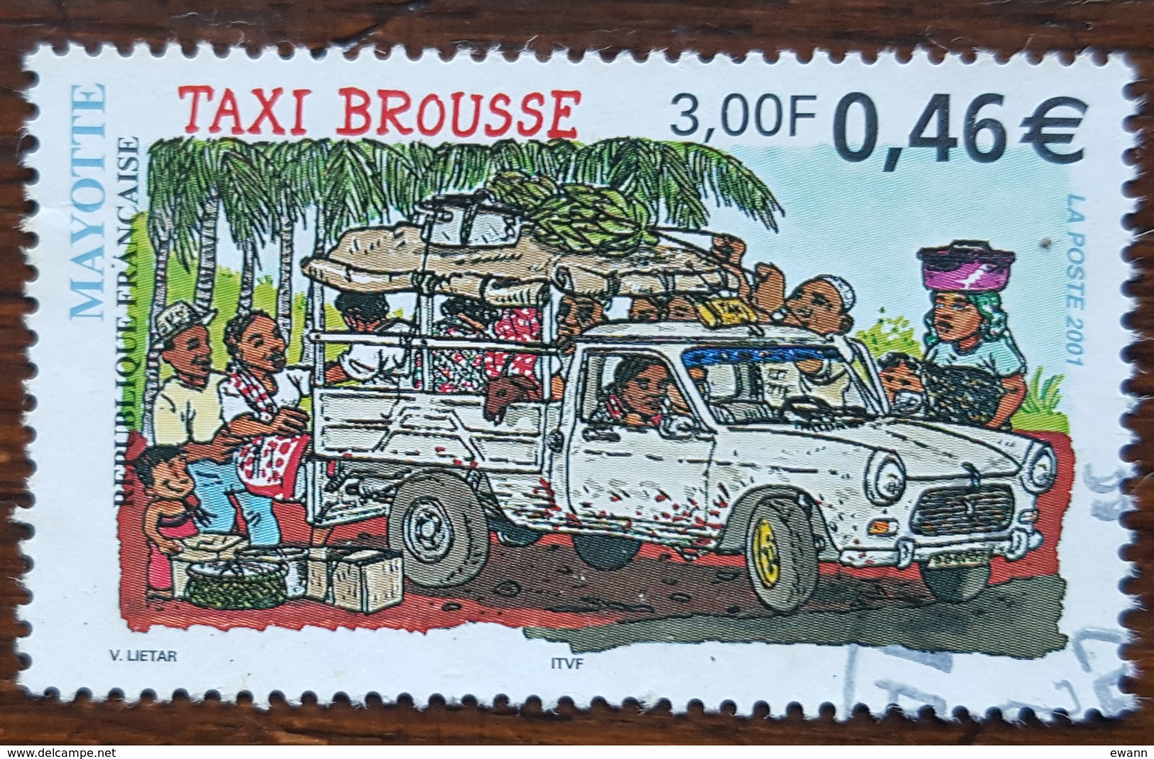 Mayotte - YT N°99 - Taxi Brousse - 2001 - Oblitéré - Gebraucht