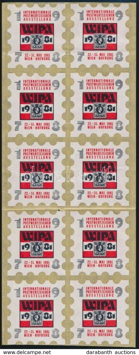 1978 WIPA öntapadós Levélzáró Kisív - Non Classificati