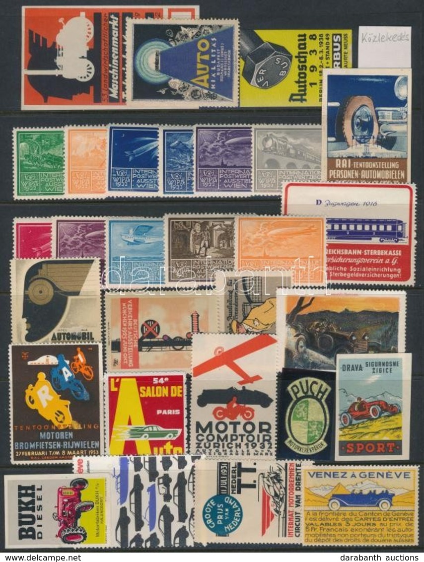 Közlekedés Levélzáró összeállítás Berakólapon / Transportation Poster Stamps - Non Classés
