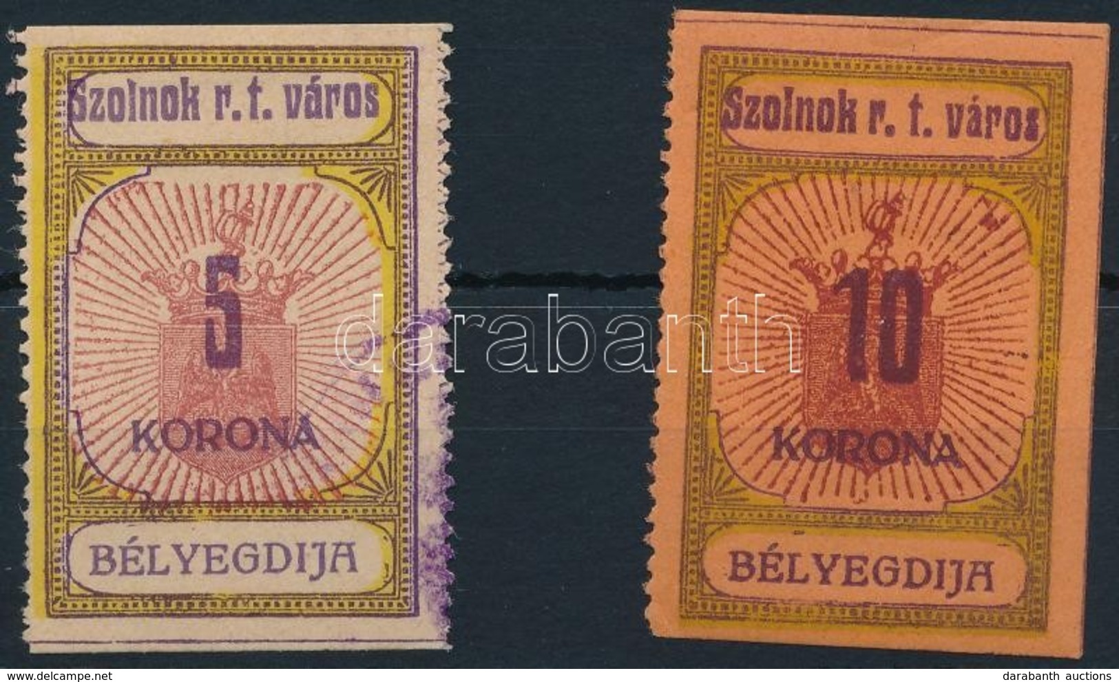 1920 Szolnok Városi Illeték 1-2 Sz. Bélyeg (8.700) - Non Classificati