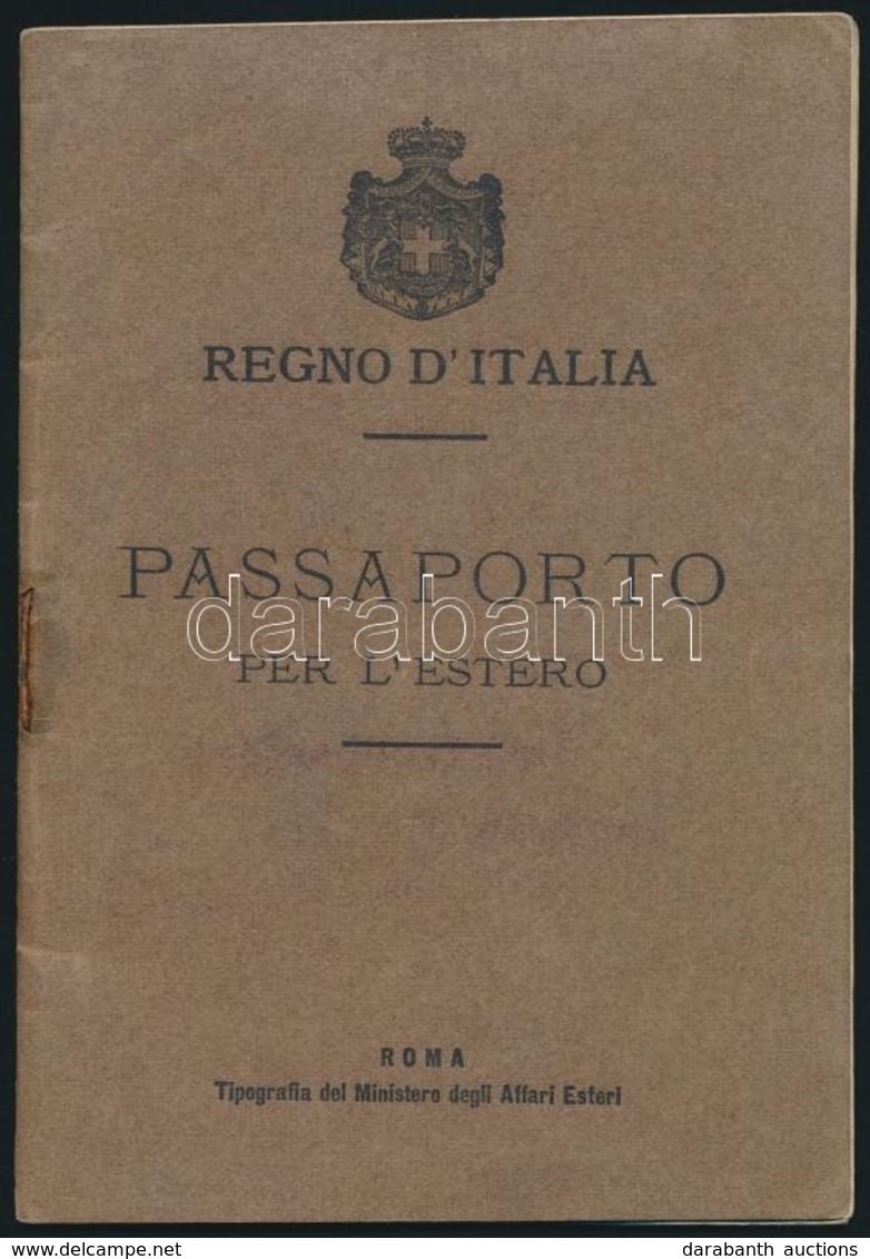 1901 Olasz útlevél / Italian Passport - Non Classés