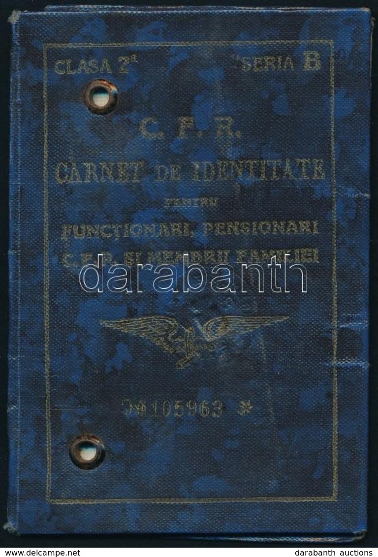 1935 Fényképes Román Vasutasigazolvány, Magyar Személy Részére/
1935 CFR Romanian Railway ID Card, With Photo - Non Classés