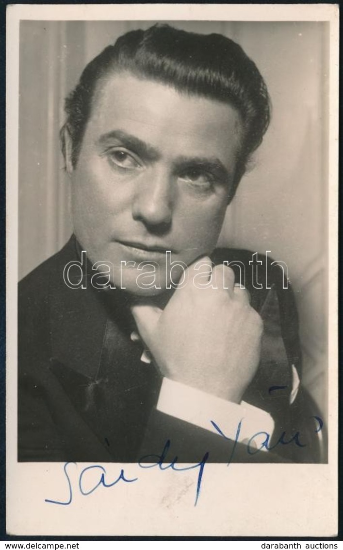 Sárdy János (1907-1969) Operaénekes Aláírása őt ábrázoló Fotólapon - Autres & Non Classés