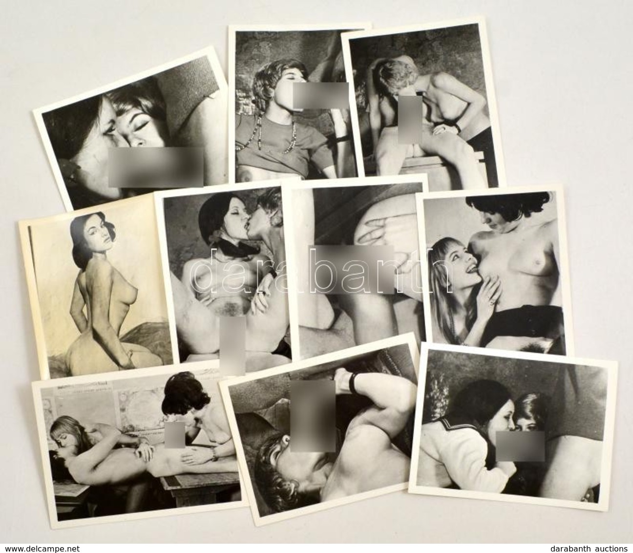 Cca 1960-1970 10 Db Erotikus és Pornográf Fotó, 12x9 Cm - Autres & Non Classés