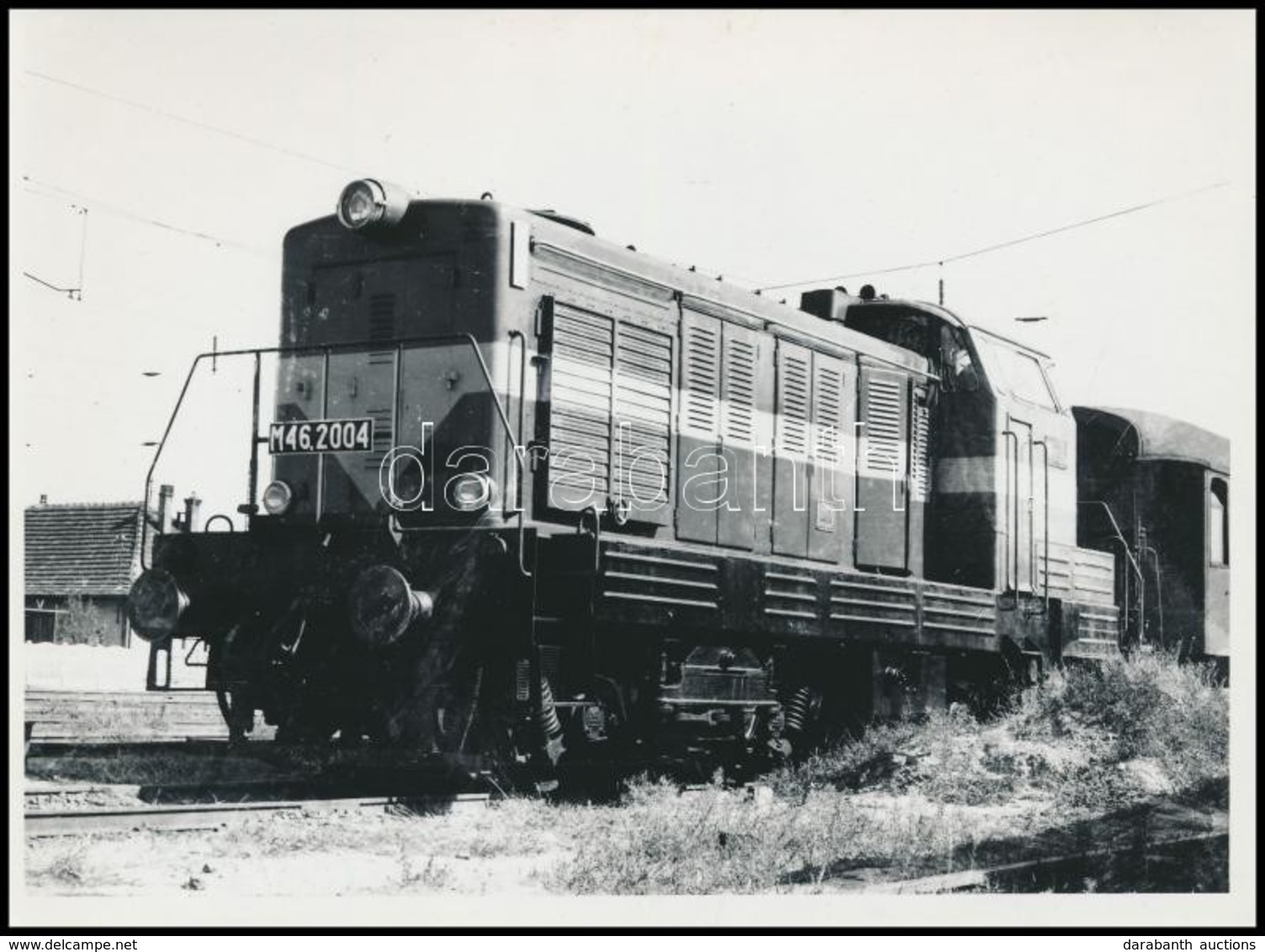 Cca 1960 MÁV Ganz M46 2004 Mozdonya  Fotó / Locomotive 18x13 Cm - Autres & Non Classés