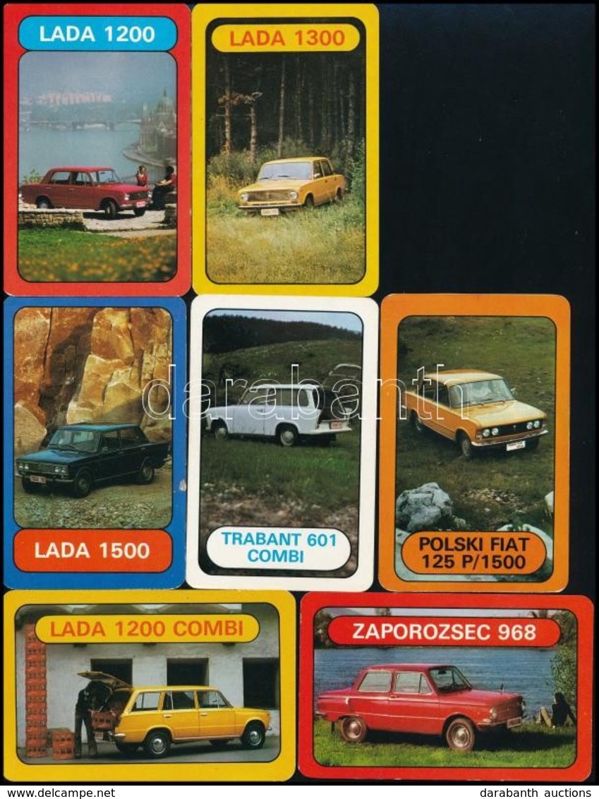 1978 12 Db Merkúr Reklámos Kártyanaptár, A Szocialista Blokk Autótípusaival - Pubblicitari