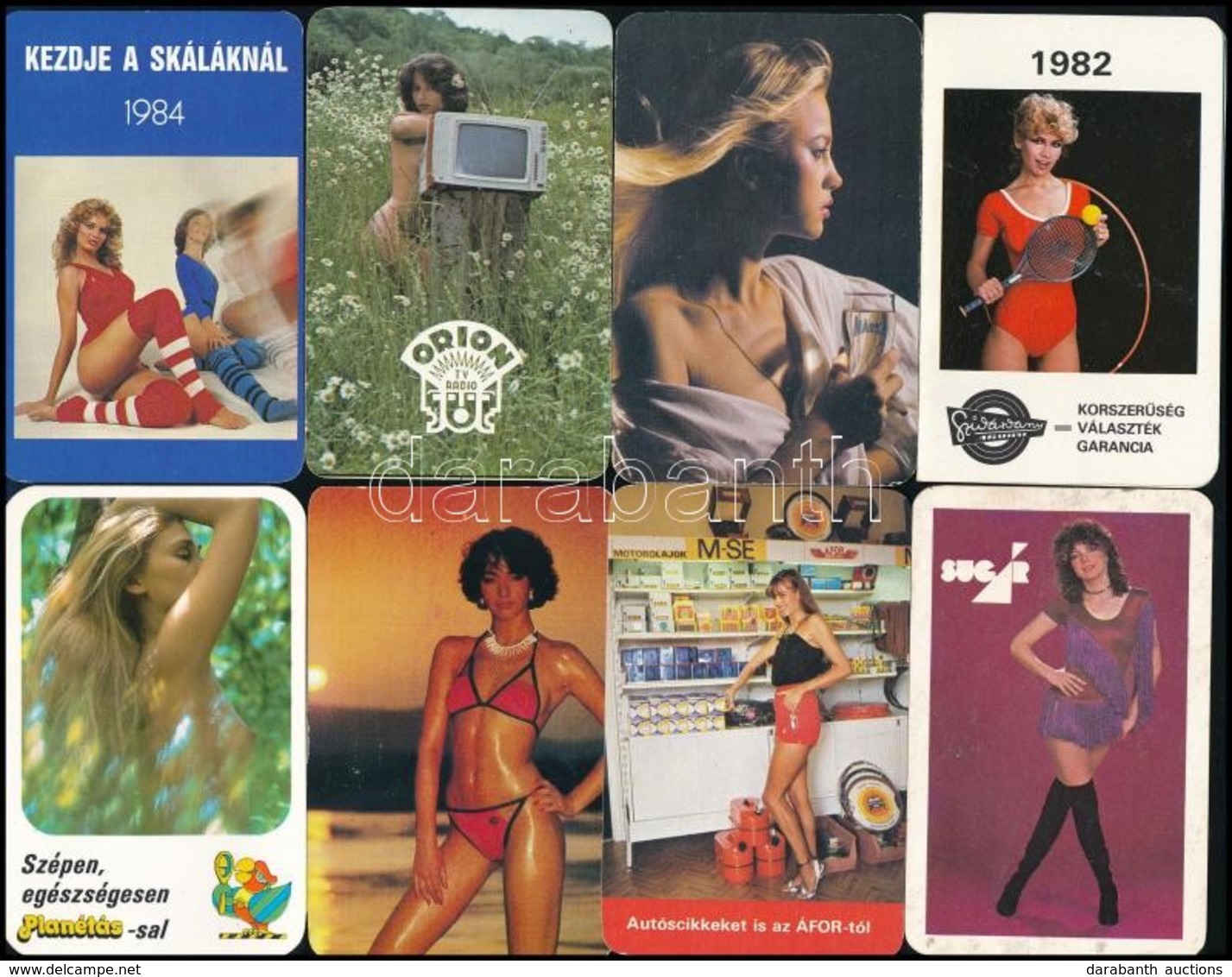 1975-1987  12 Db Hölgyeket ábrázoló Kártyanaptár, Köztük Erotikus - Publicités