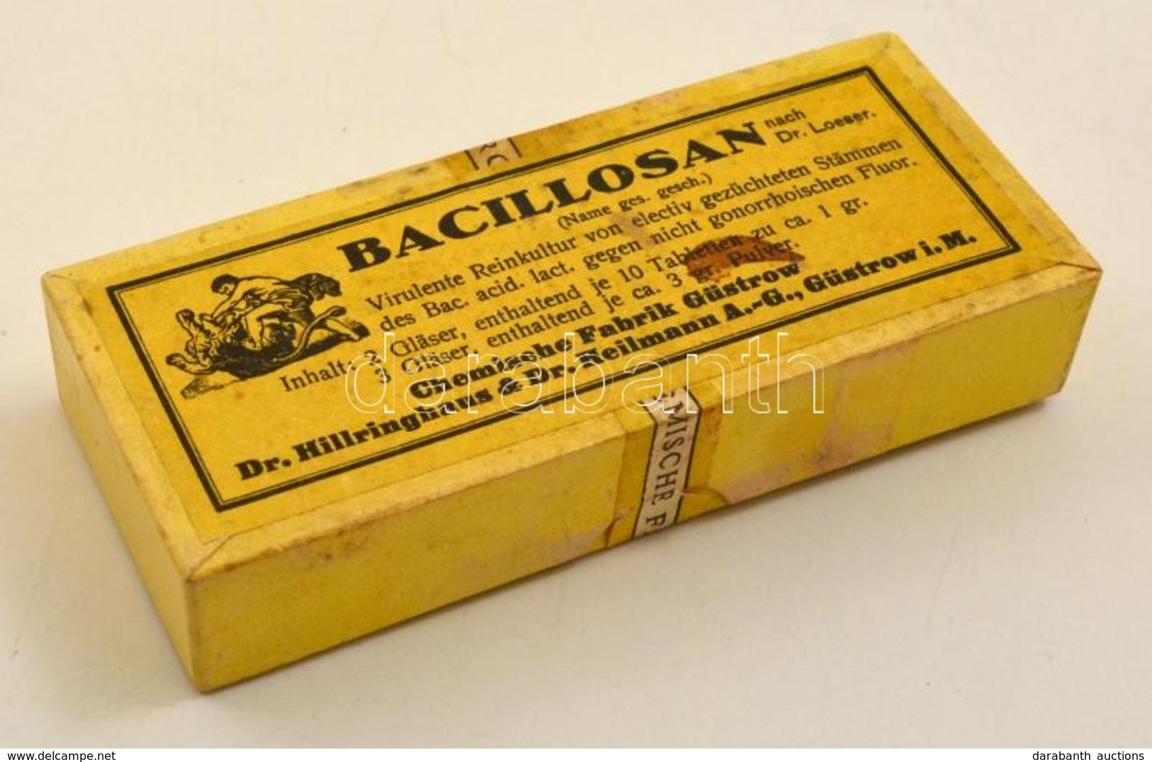 Bacillosan Gyógyszeres Doboz, Bontatlan Tartalommal, 12x5x2 Cm - Publicités