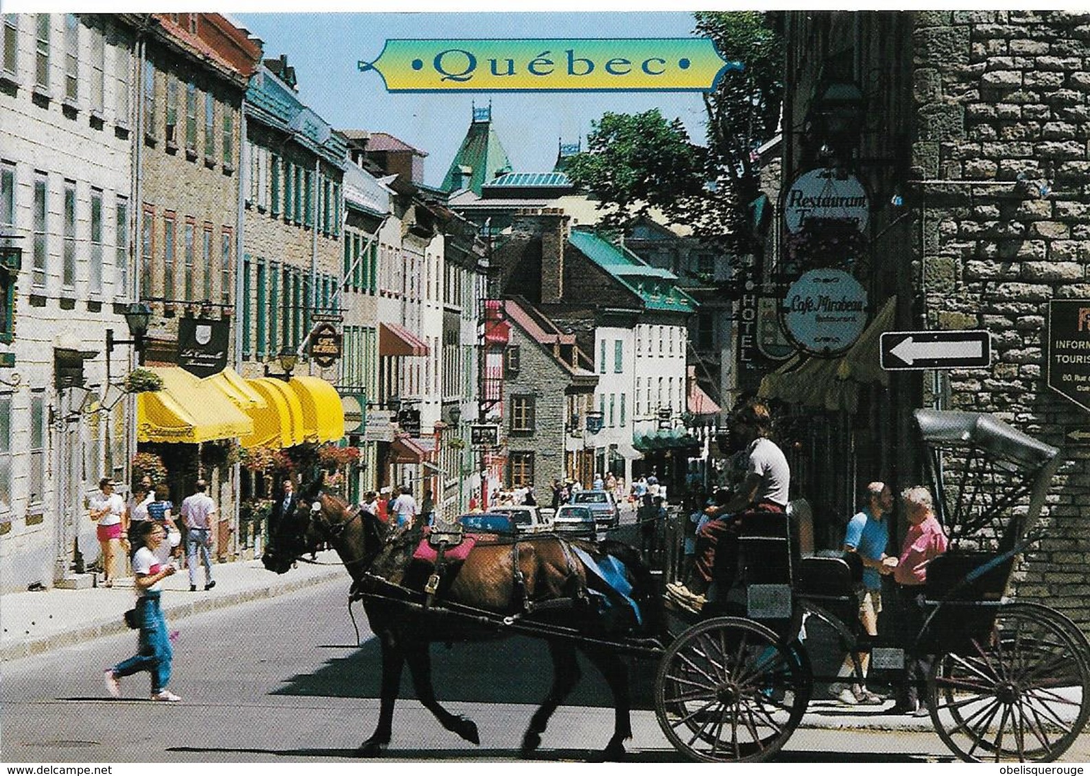 QUEBEC  RUE SAINT DENIS SREET ATTELAGE ANIMATION - Québec - La Citadelle