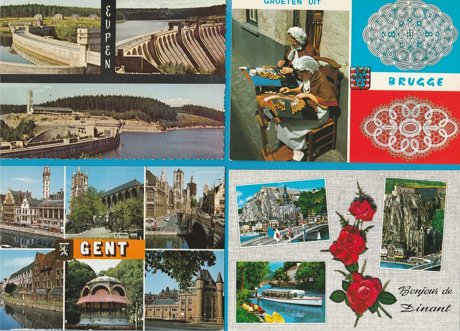 BELGIË Groeten uit, Bonjour de, Lot van 60 Postkaarten, Cartes Postales