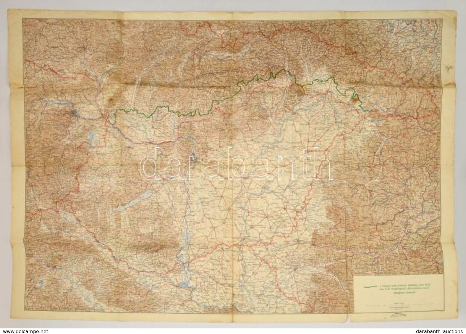 1938 Magyar-Cseh-Szlovák Határmegállapító Bizottságok által Rögzített Határ Térkép I M. Kir. Térképészeti Intézet, 100x7 - Altri & Non Classificati