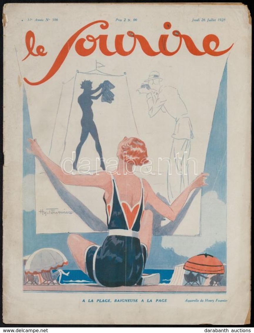 1928 Le Sourire Francia Humoros Erotikus Hetilap Színes Képekkel / 1928 Le Sourire French Journal With Erotic Pictures - Non Classés