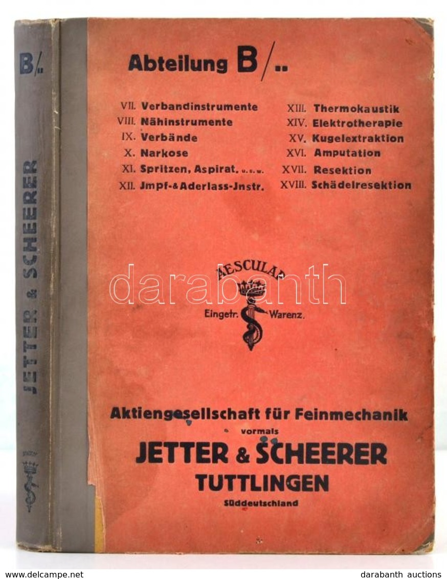 Cca 1930-1940 Gyógyászati Segédeszközök árumintakatalógusa, Képekkel Gazdagon Illusztrálva. Abteilung B/...Aktiengesells - Non Classés