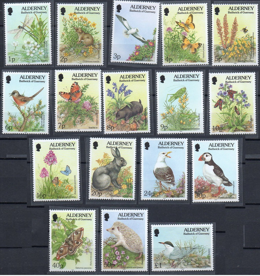 Alderney MiNr. 65-81A - Fauna Und Flora - Postfrisch - Nager