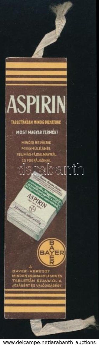 Cca 1930 Aspirin Reklámos  Könyvjelző 17 Cm - Non Classés