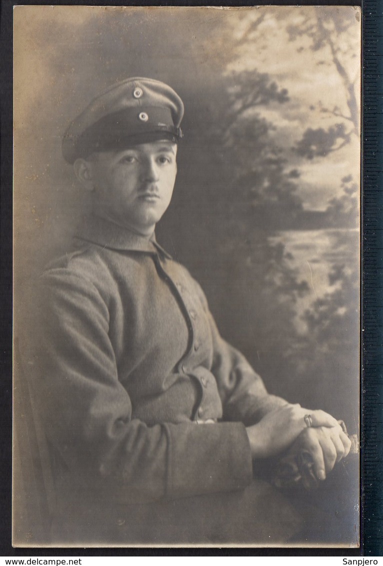POSTKARTE PHOTOGRAPH ORIGINAL WW1 GERMAN SOLDIER - Altri & Non Classificati