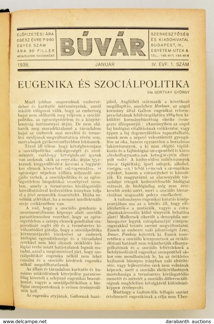 1938 A Búvár C. újság Teljes évfolyama Bekötve. - Non Classés