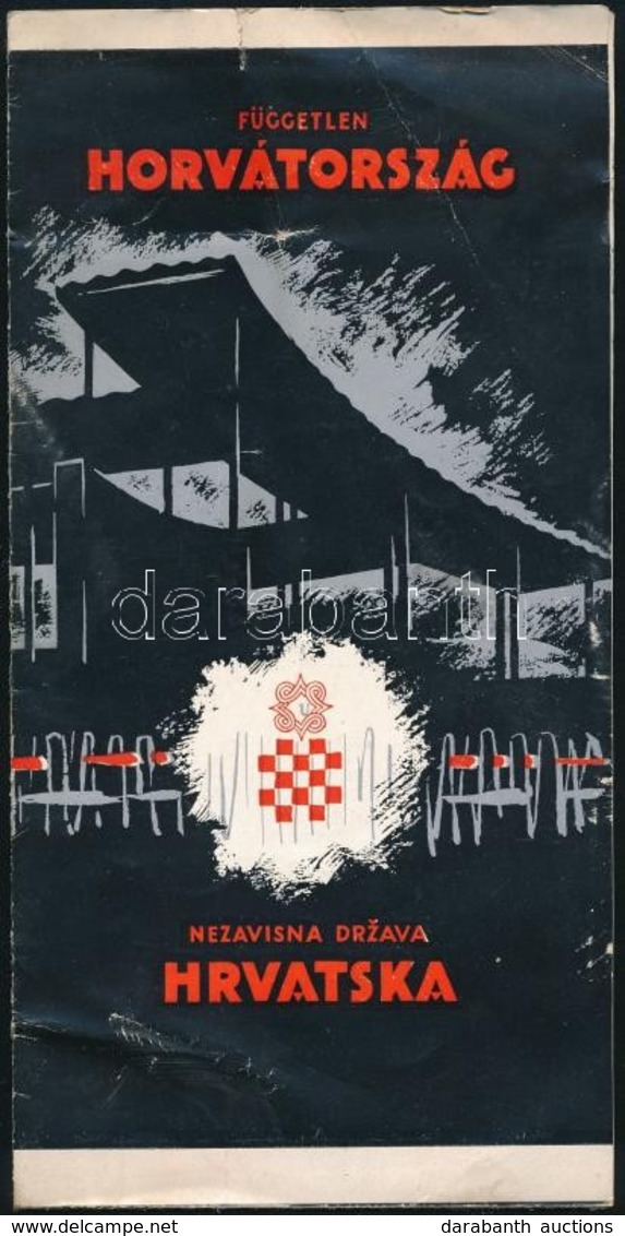 1941-1942 'Független Horvátország' Kihajtható Prospektus, Szakadással - Non Classificati