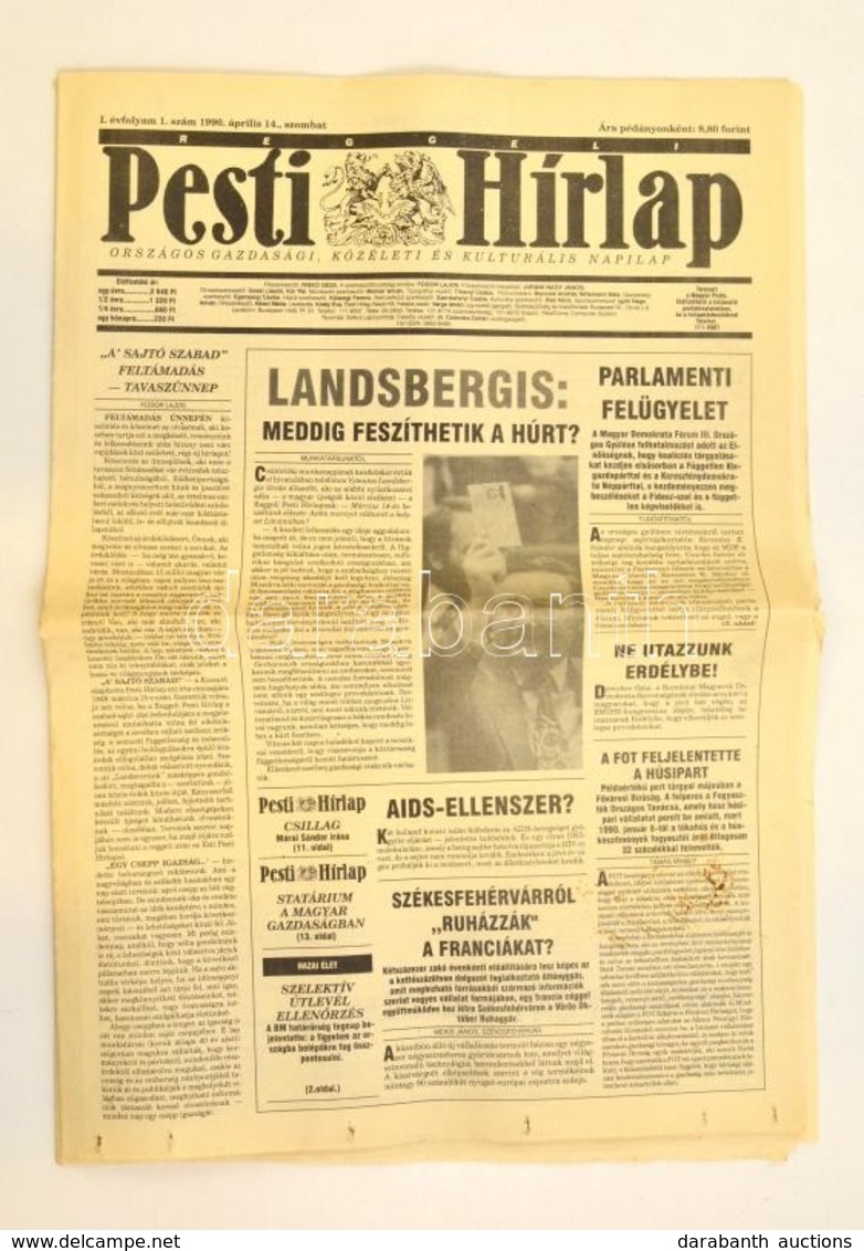 1990 A Pesti Hírlap Induló Száma - Non Classés