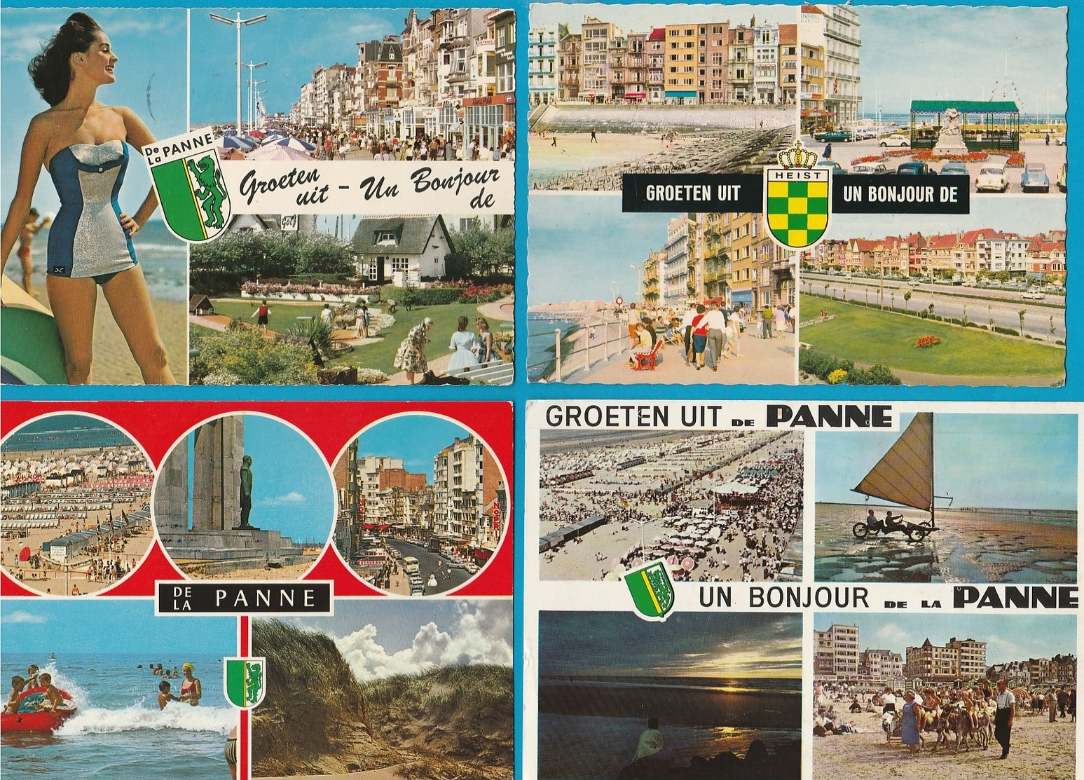 BELGIË Groeten uit, Bonjour de, Lot van 60 Postkaarten, Cartes Postales