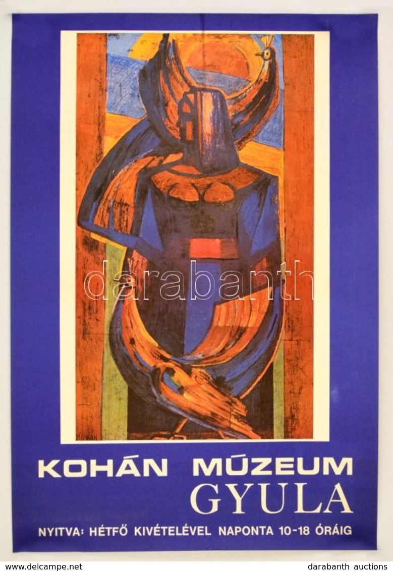Cca 1980-1990 Kohán Múzeum, Gyula, Múzeumi Plakát, Vízjeles Papíron, 67x47 Cm. - Altri & Non Classificati