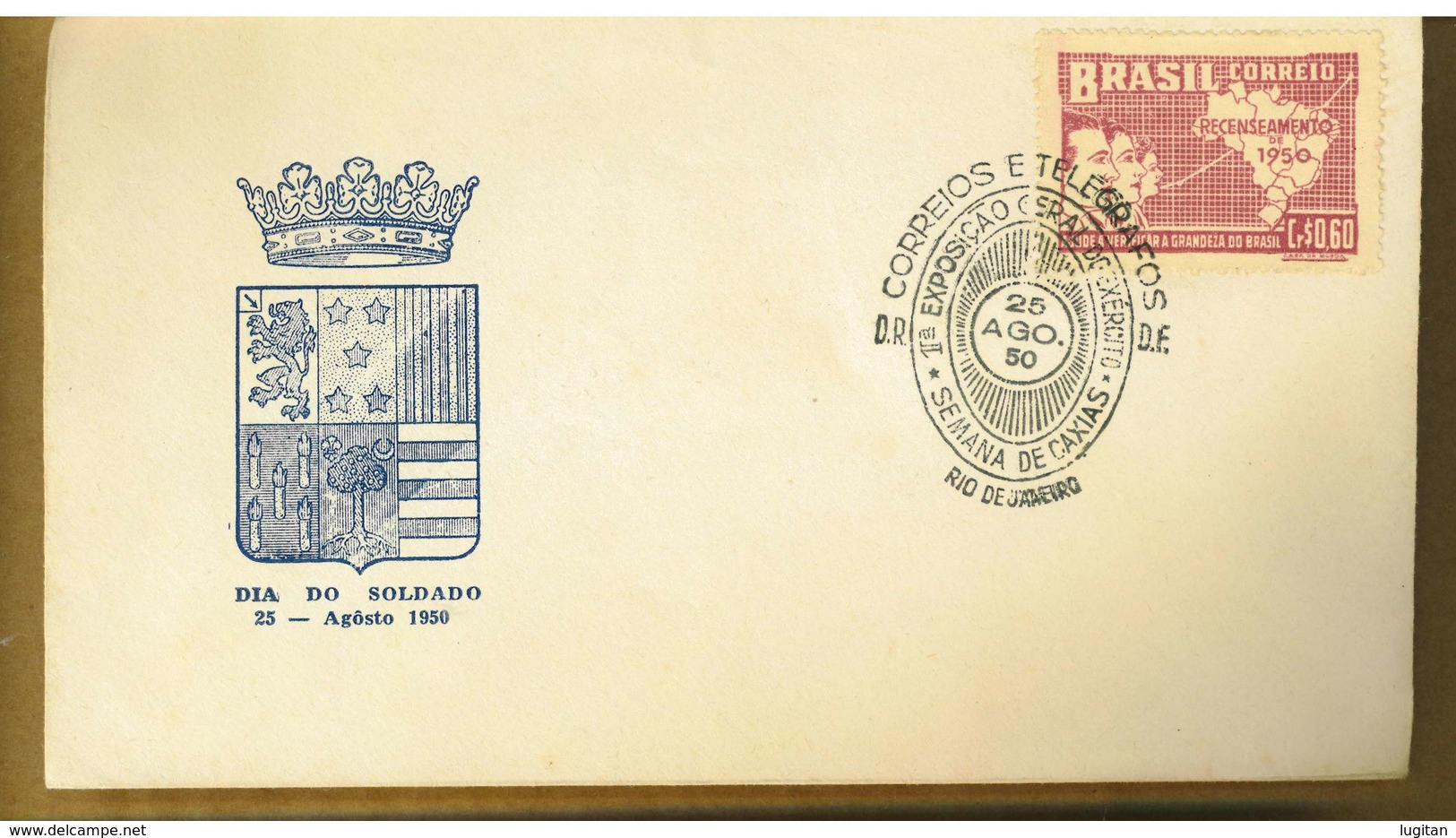 BRASILE - CENSIMENTO  ANNO 1950 - NON VIAGGIATA - FDC