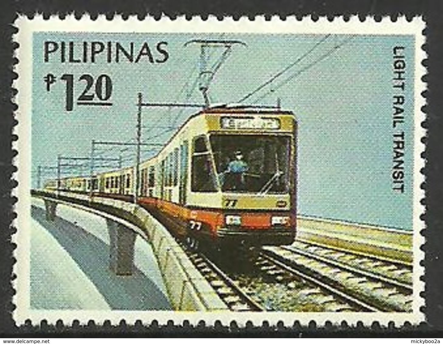 PHILIPPINES 1984 TRAINS LIGHT RAILWAY TRANSIT SET MNH - Philippines