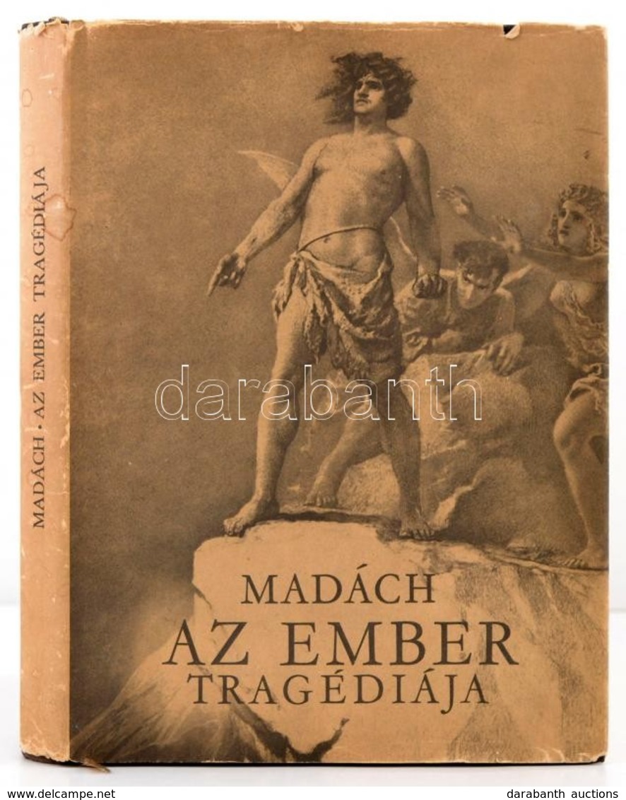 Zichy Mihály által Illusztrált Könyv: 
Madách Imre: Az Ember Tragédiája. Bp., 1960, Magyar Helikon. Kiadói Aranyozott Eg - Non Classés