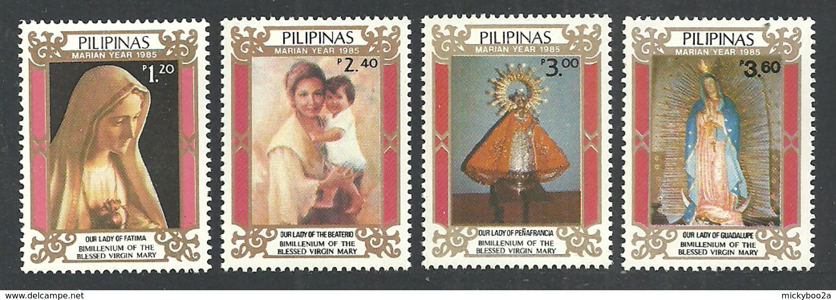 PHILIPPINES 1985 MARIAN YEAR 2000 ANNIVERSARY BIRTH OF VIRGIN MARY SET MNH - Philippines