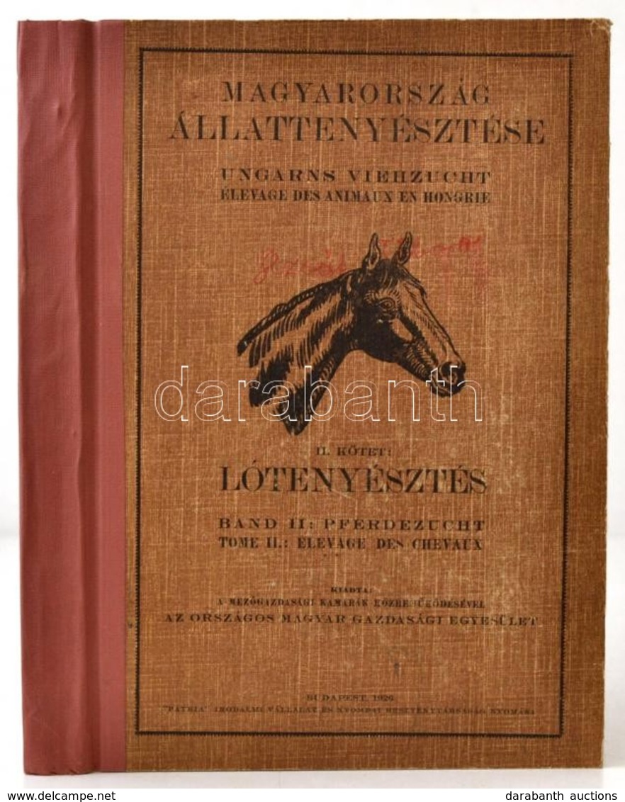 Döhrmann Henrik: Lótenyésztés. Magyarország Állattenyésztése. II. Kötet. Szerk.: Dr. Konkoly Thege Sándor. Bp.,1926, 'Pá - Non Classificati